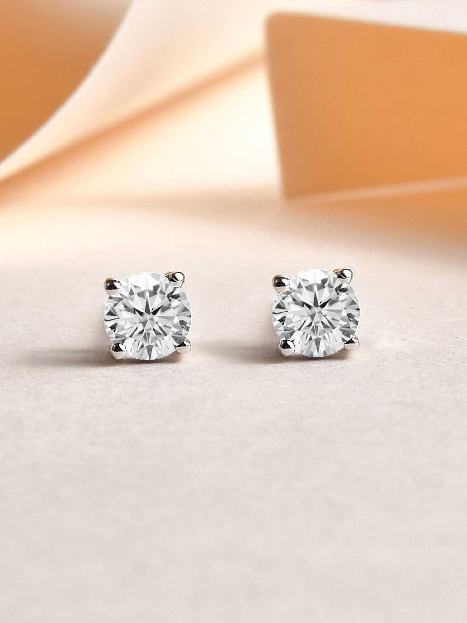 american diamond soliraire studs 1 carats