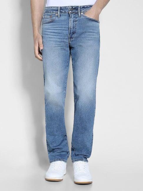 american eagle blue regular fit jeans