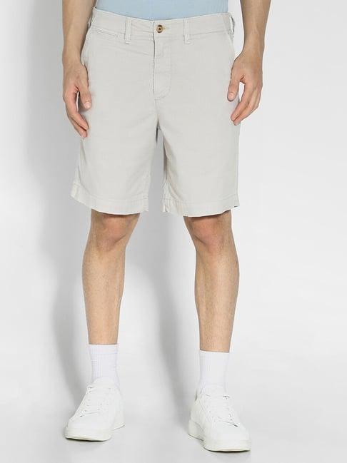 american eagle grey cotton regular fit shorts