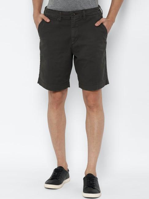 american eagle grey cotton regular fit shorts