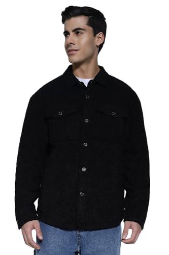 american eagle men's a-line coat (wee0192128001_black