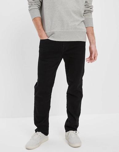 american eagle men black airflex+ original straight jean