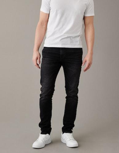 american eagle men black airflex+ slim jean