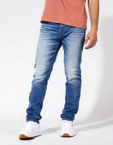 american eagle men blue airflex+ slim jean