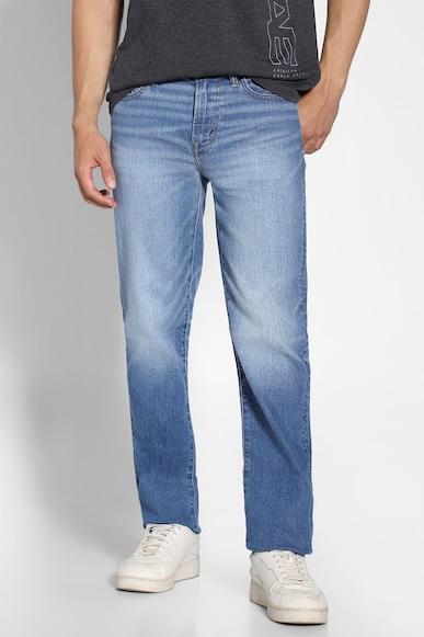 american eagle men blue airflex+ ultrasoft original straight jean