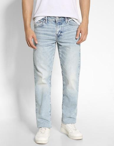 american eagle men blue easyflex original straight jean