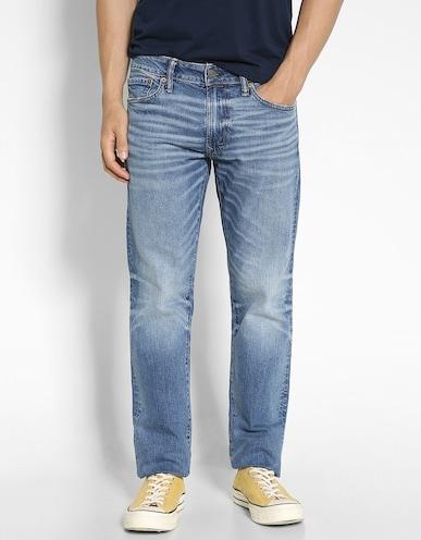 american eagle men blue easyflex slim straight jean