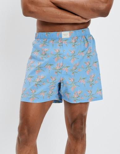 american eagle men blue floral stretch boxer short