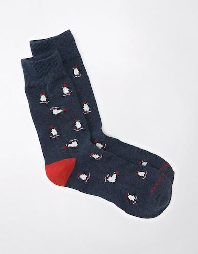 american eagle men blue penguin sock