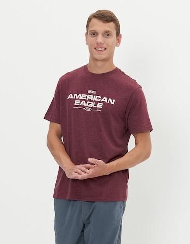 american eagle men burgundy 24/7 graphic t-shirt