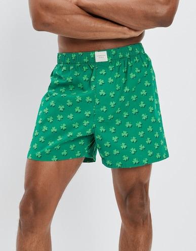 american eagle men green clover stretch boxer short