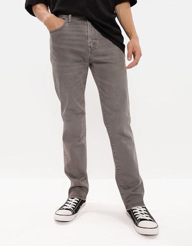 american eagle men grey airflex+ original straight jean