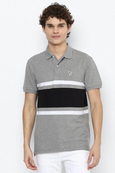 american eagle men grey polo shirt