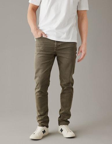 american eagle men olive airflex+ slim jean