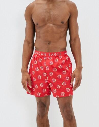 american eagle men red peaches stretch boxer short