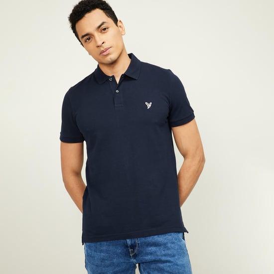 american eagle men solid polo t-shirt