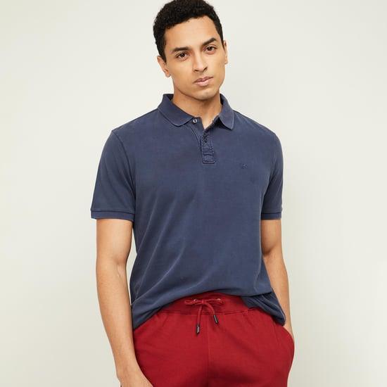 american eagle men solid polo t-shirt