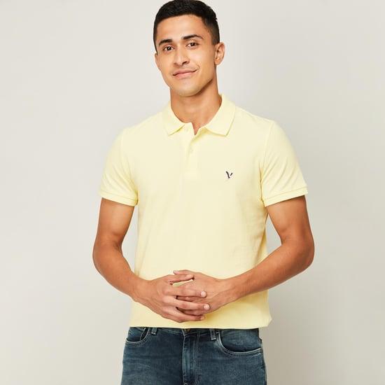 american eagle men solid polo t-shirt