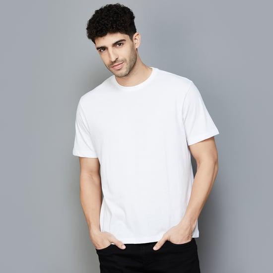 american eagle men solid t-shirt