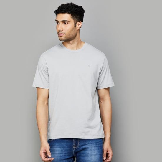 american eagle men solid t-shirt