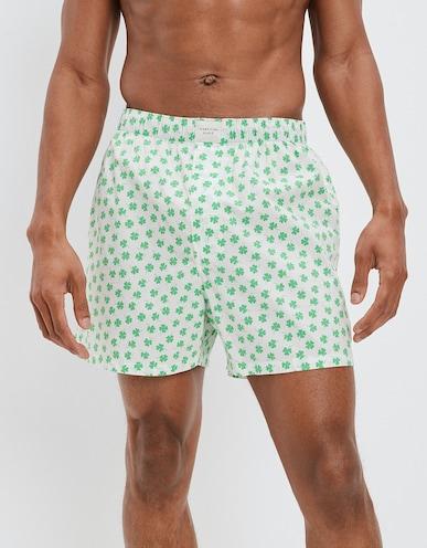 american eagle men white shamrock stretch boxer short