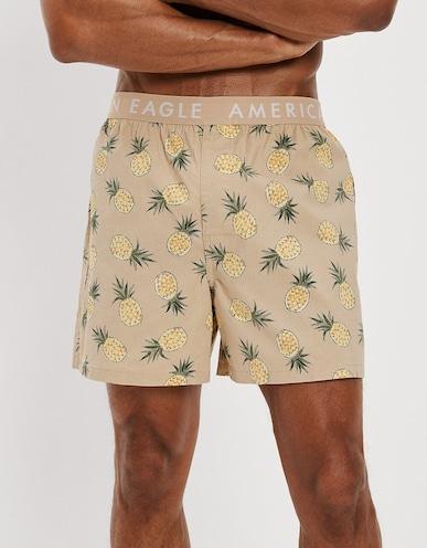 american eagle men yellow pineapple stretch boxer short