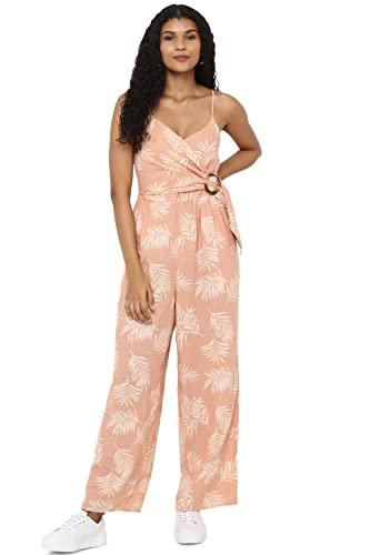 american eagle outfitters ae tie front jumpsuit peach