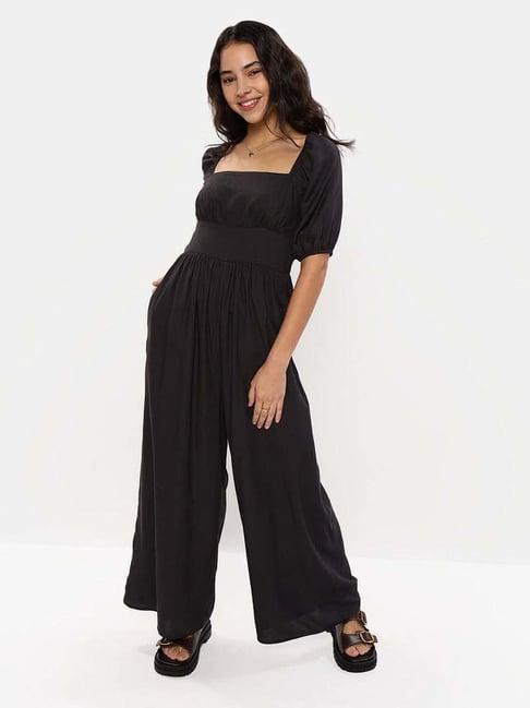 american eagle outfitters black elbow sleeves jumpsuit
