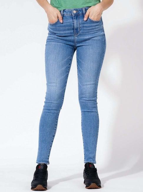 american eagle outfitters blue mid rise jeans