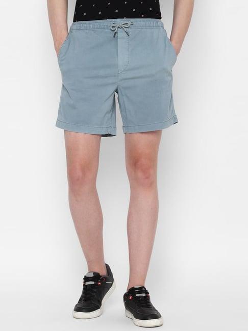american eagle outfitters blue regular fit shorts