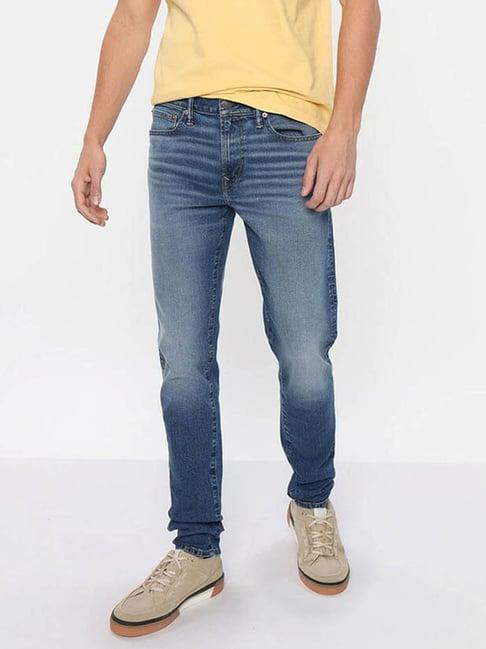 american eagle outfitters blue skinny fit jeans