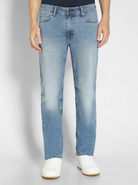 american eagle outfitters blue straight fit jeans