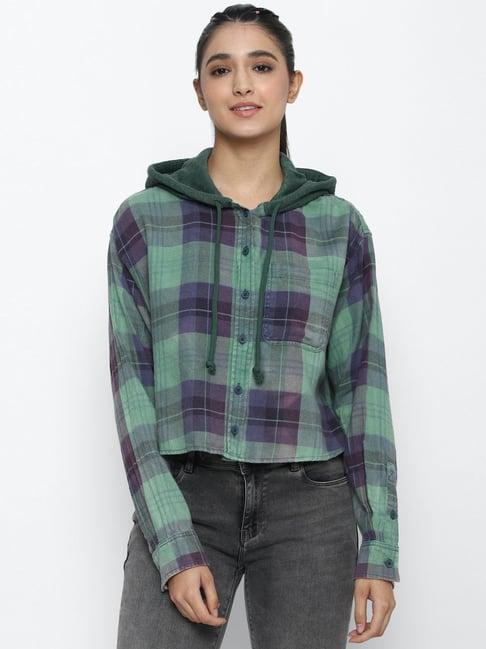 american eagle outfitters green chequered shirt