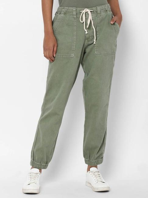 american eagle outfitters green mid rise joggers
