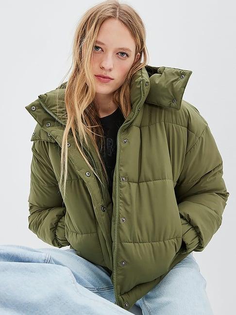 american eagle outfitters green puffer jacket