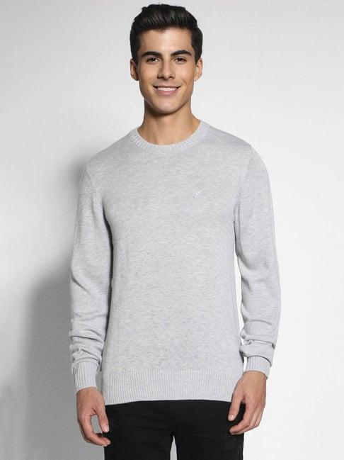 american eagle outfitters grey regular fit self pattern sweater