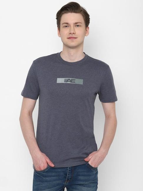 american eagle outfitters grey regular fit t-shirts