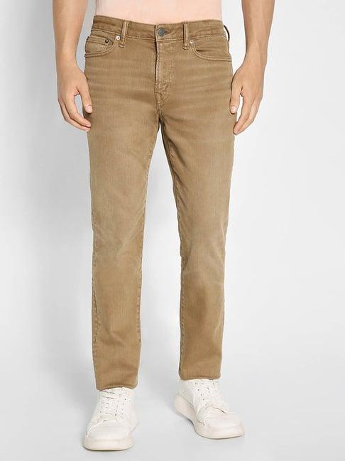 american eagle outfitters khaki slim fit jeans