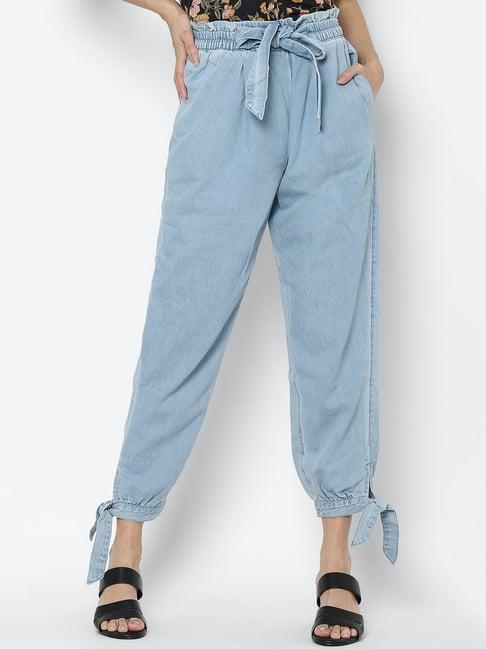 american eagle outfitters light blue relaxed fit joggers