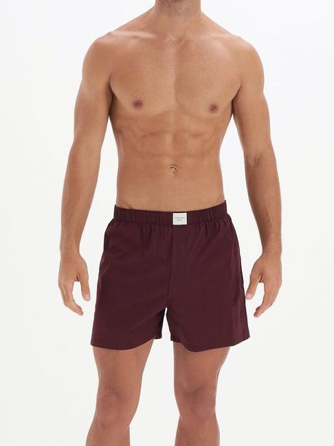 american eagle outfitters maroon cotton regular fit boxers