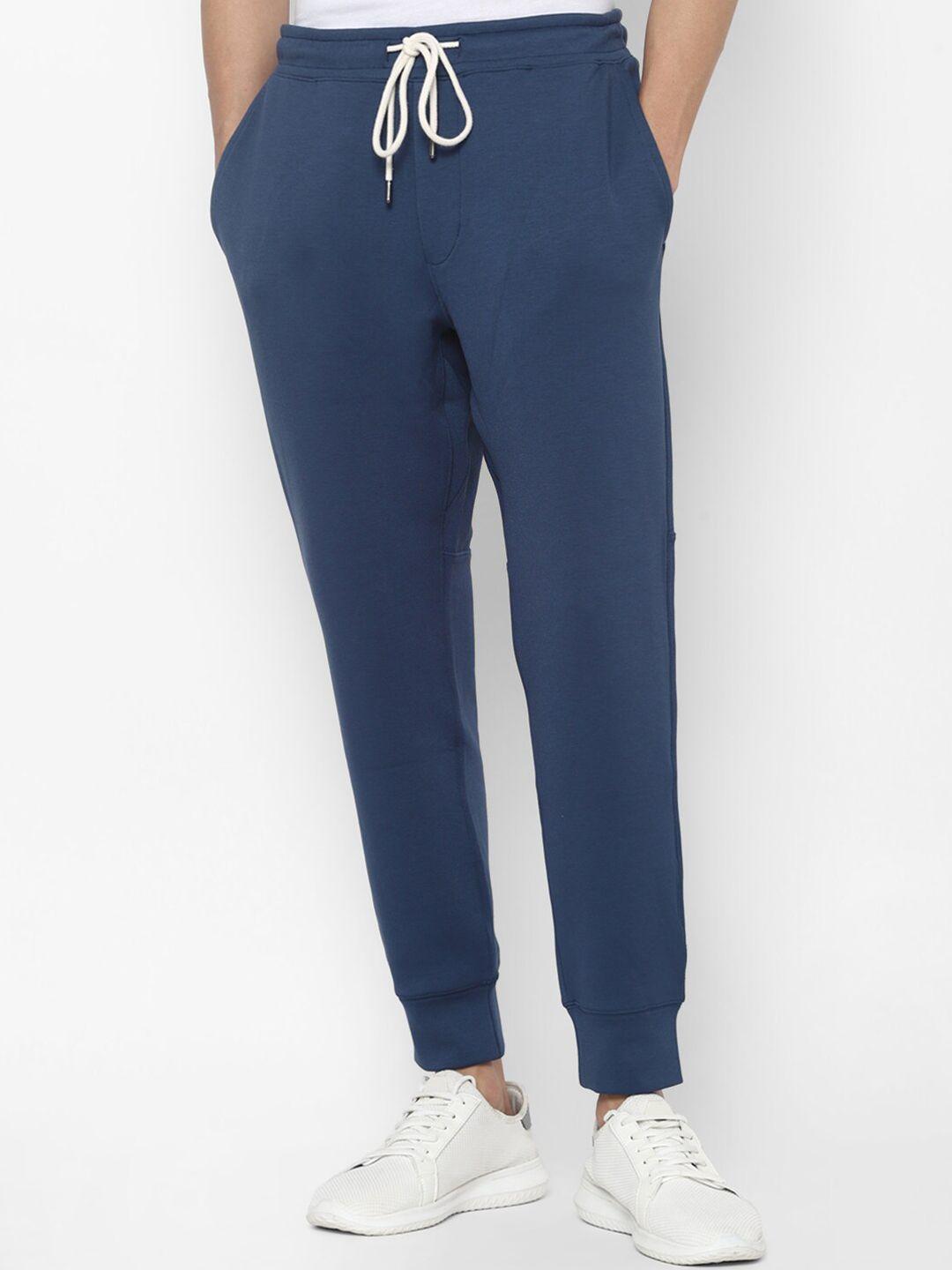 american eagle outfitters men blue solid joggers