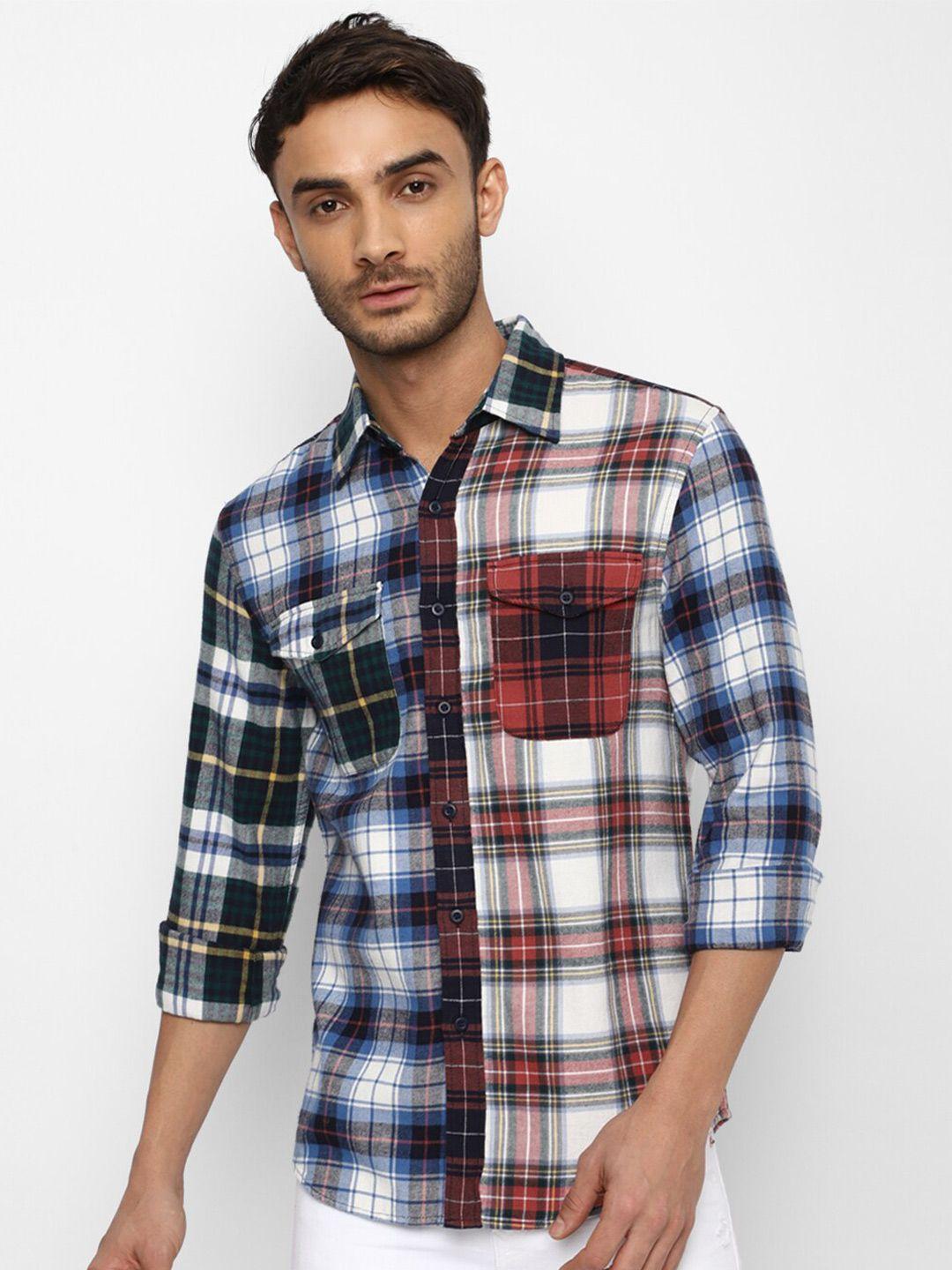 american eagle outfitters men checked cotton casual shirt