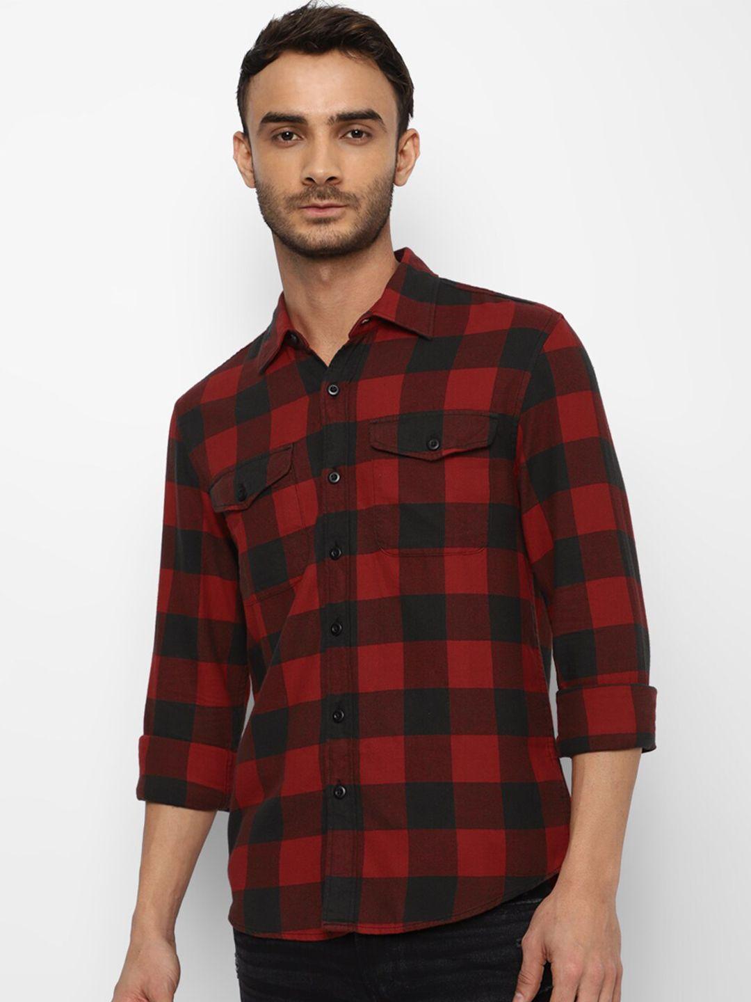 american eagle outfitters men checked pure cotton casual shirt