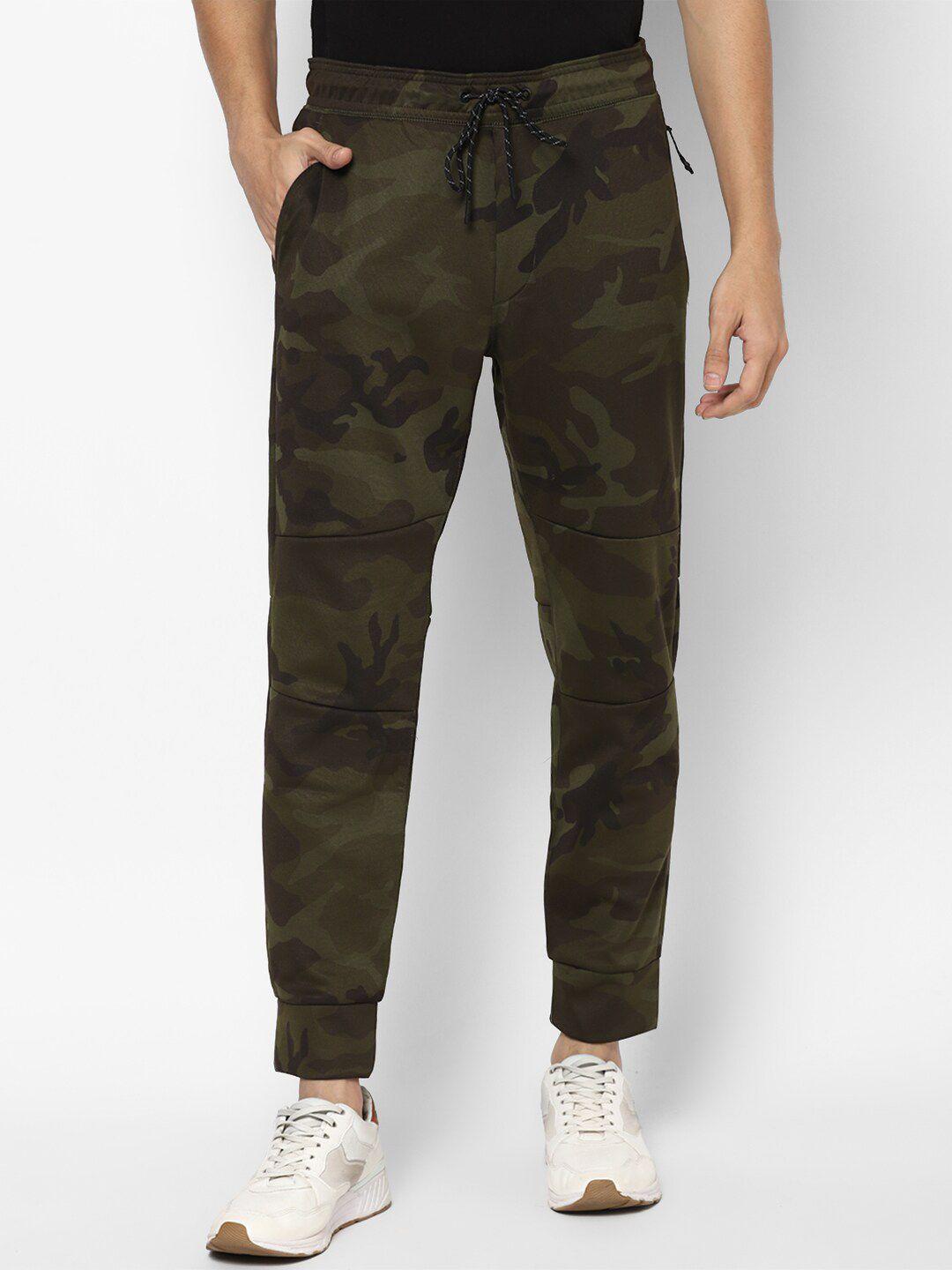 american eagle outfitters men green camouflage printed joggers