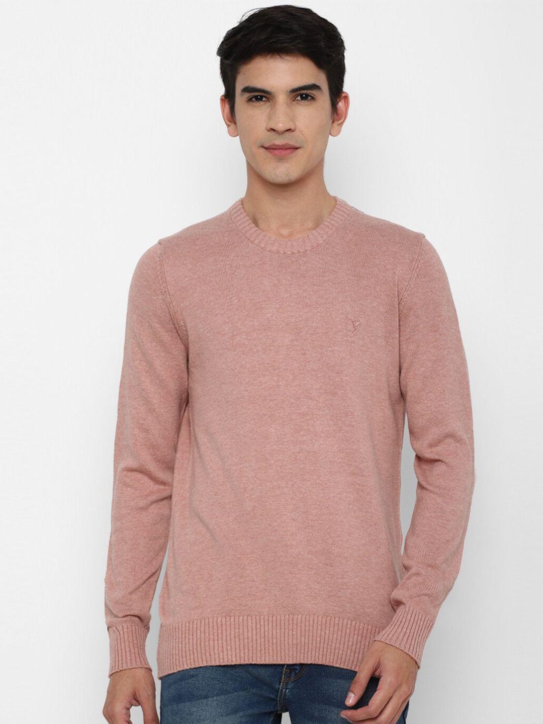 american eagle outfitters men pink solid pullover