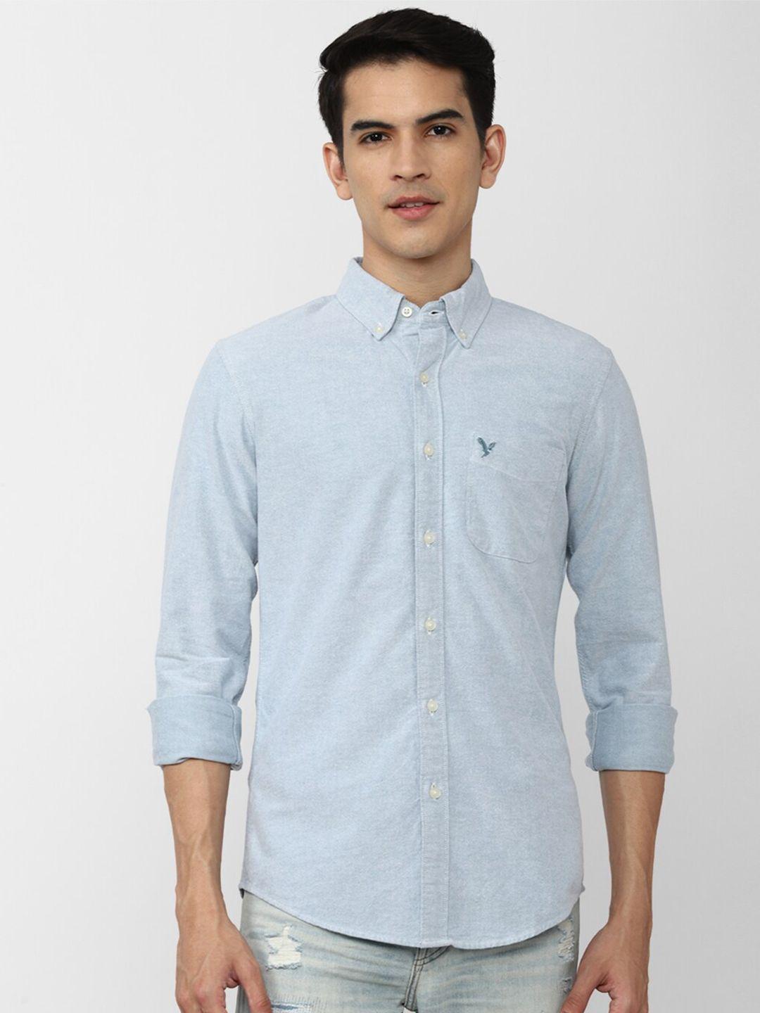 american eagle outfitters men slim fit cotton casual shirt