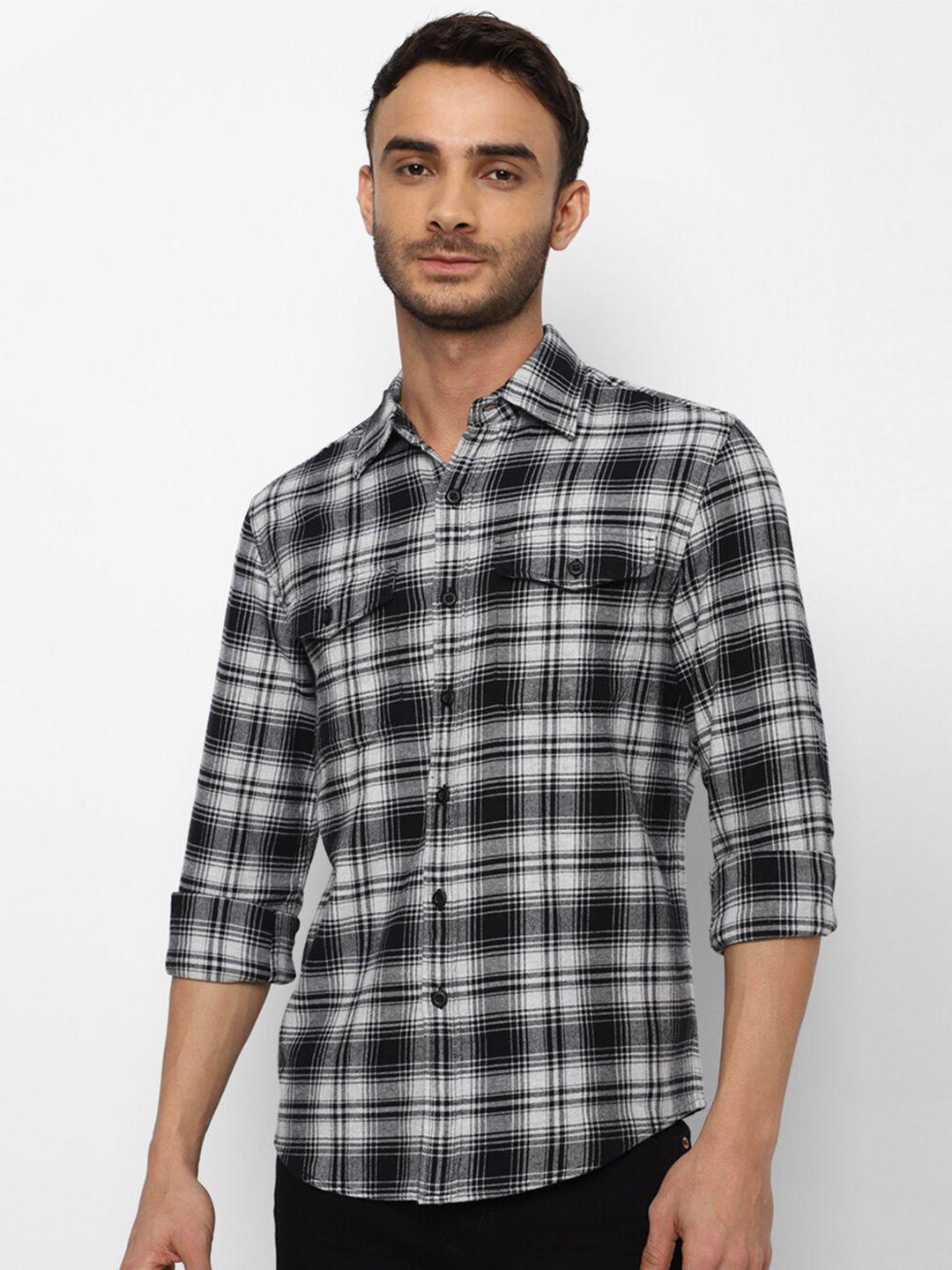 american eagle outfitters men tartan checks checked pure cotton casual shirt