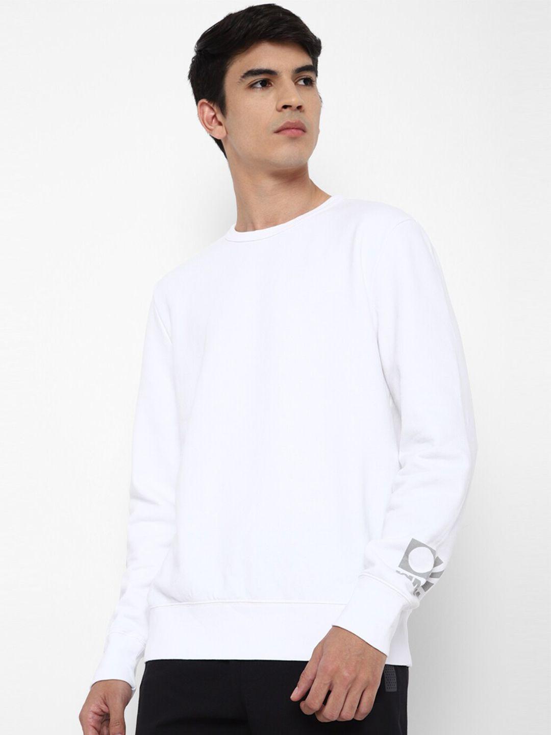 american eagle outfitters men white solid sweatshirt