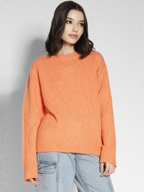 american eagle outfitters orange regular fit sweater