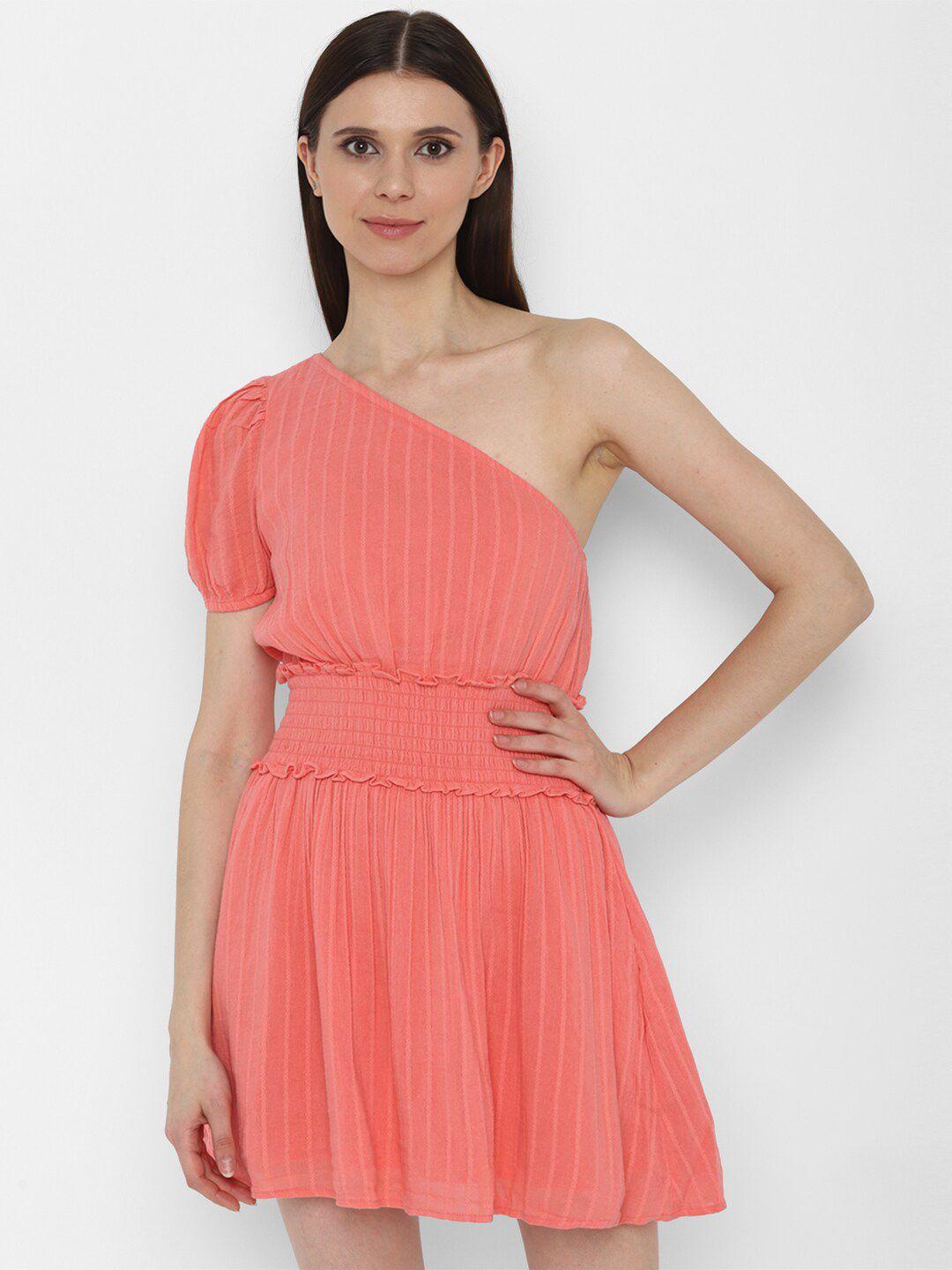 american eagle outfitters peach-coloured dress